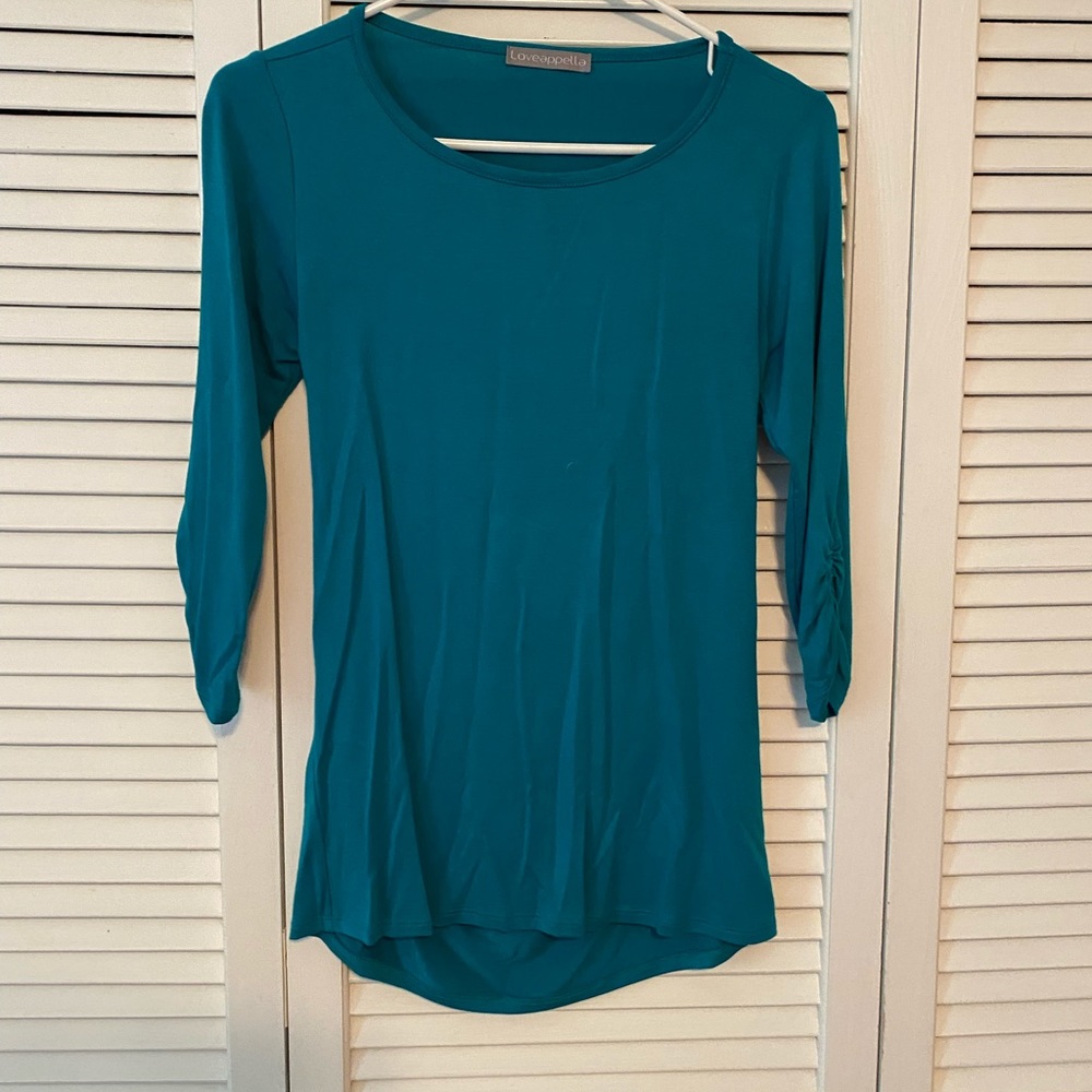 Dark Teal Loveappella shirt